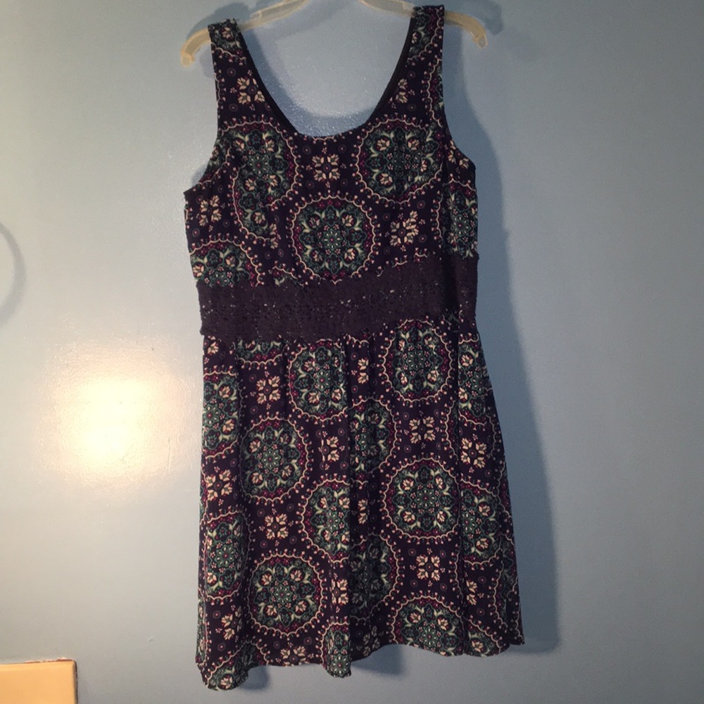 Dark blue above the knee dress